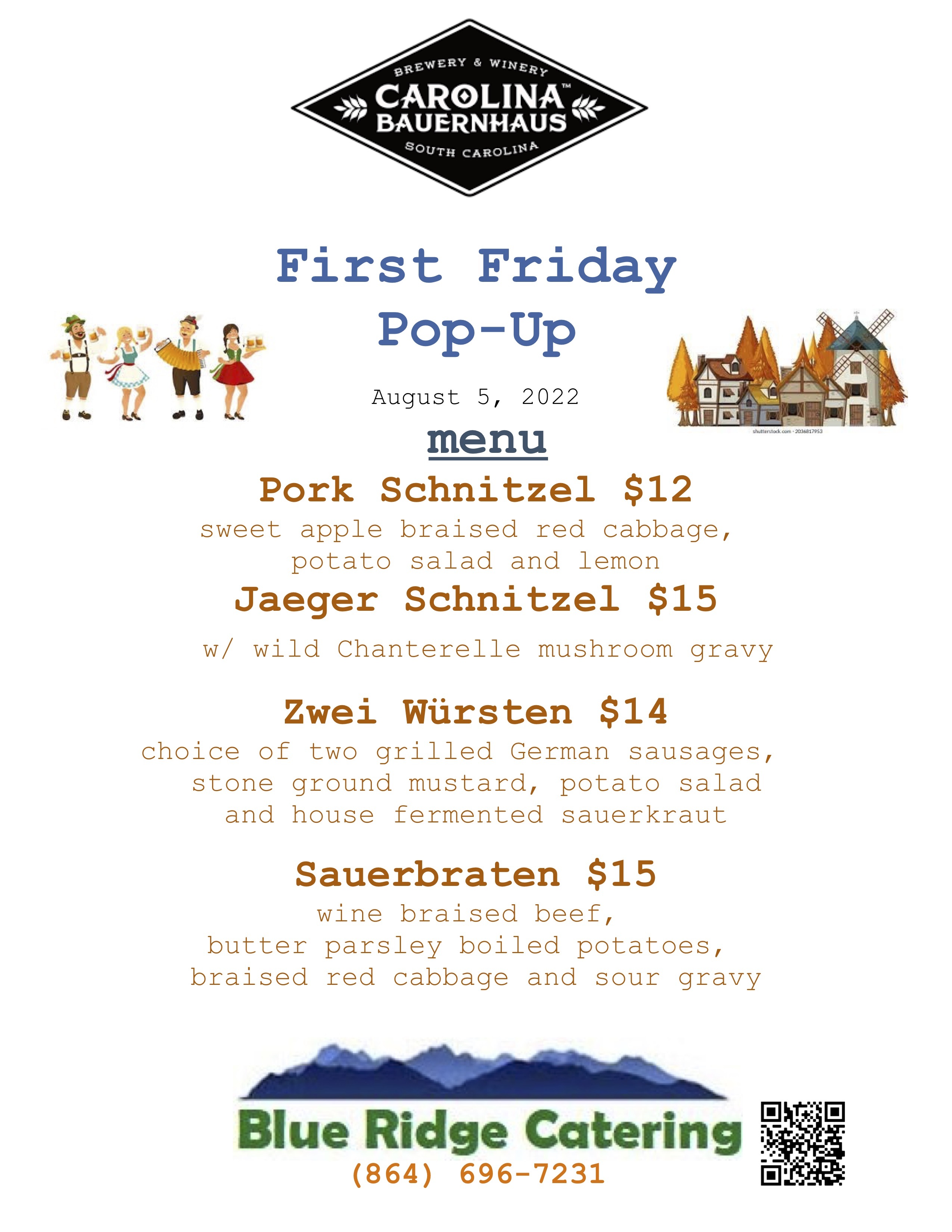 First Friday German Pop Up Kitchen