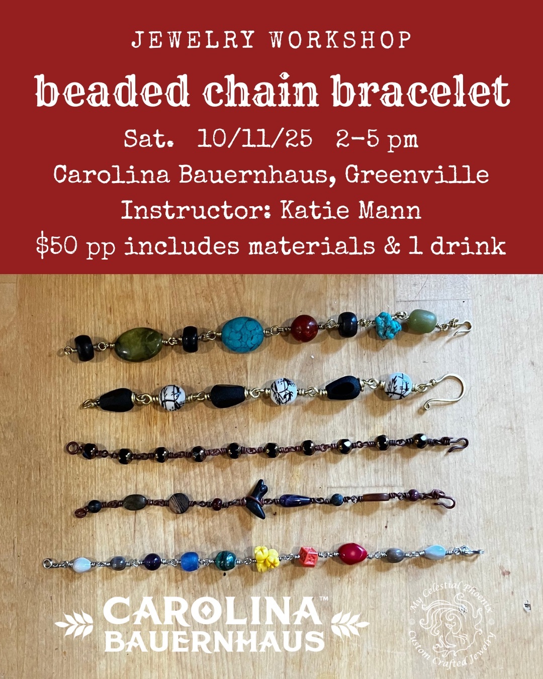 Beaded Chain Bracelet Jewelry Workshop