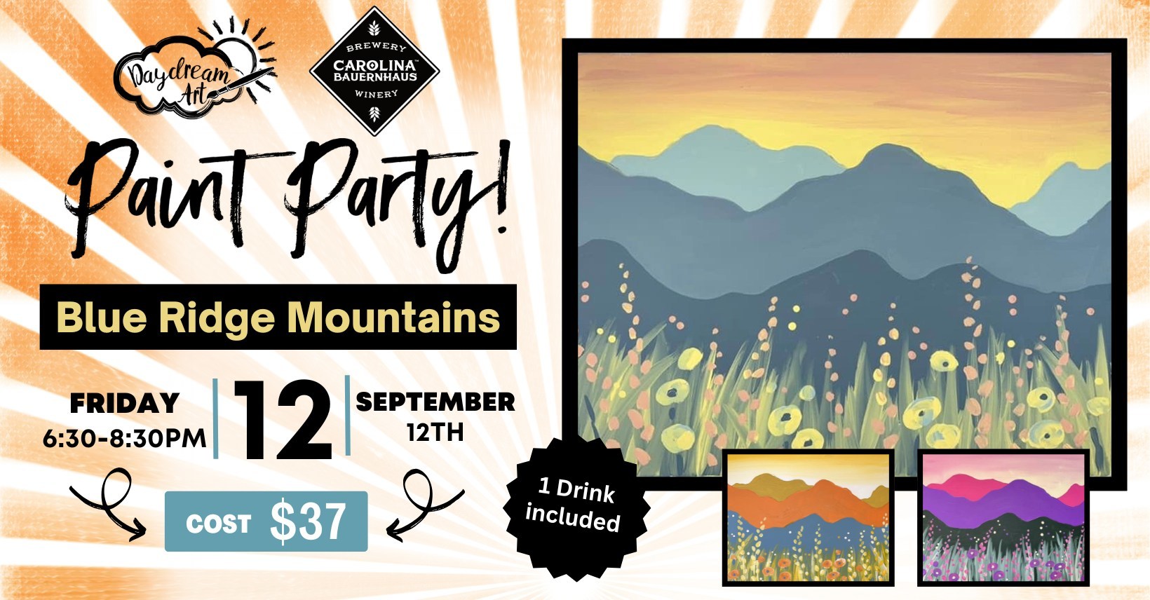 Blue Ridge Mountains Paint Party