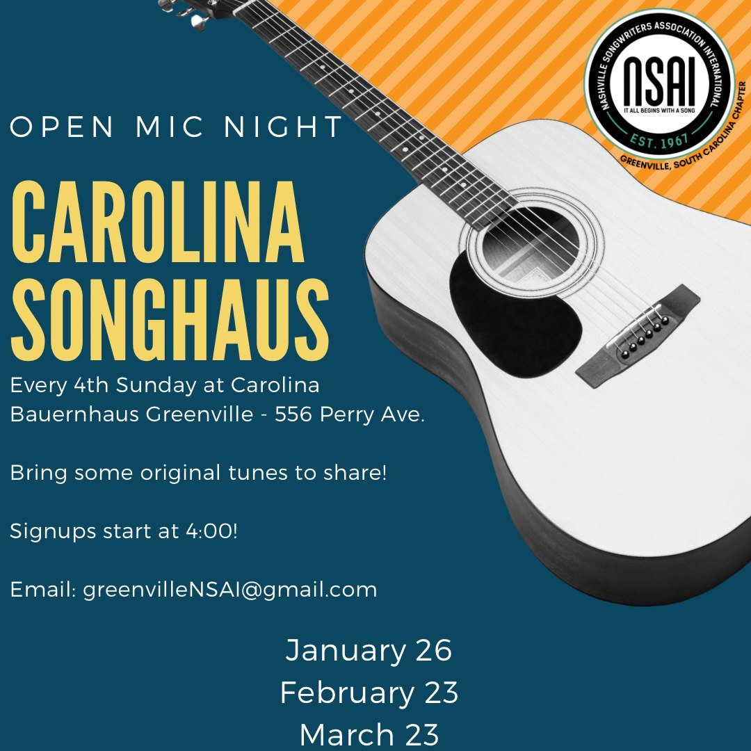 Carolina Songhaus Open Mic