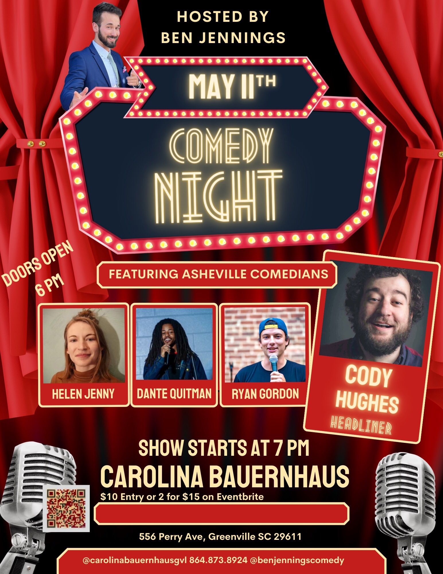 Comedy Night - hosted by Ben Jennings