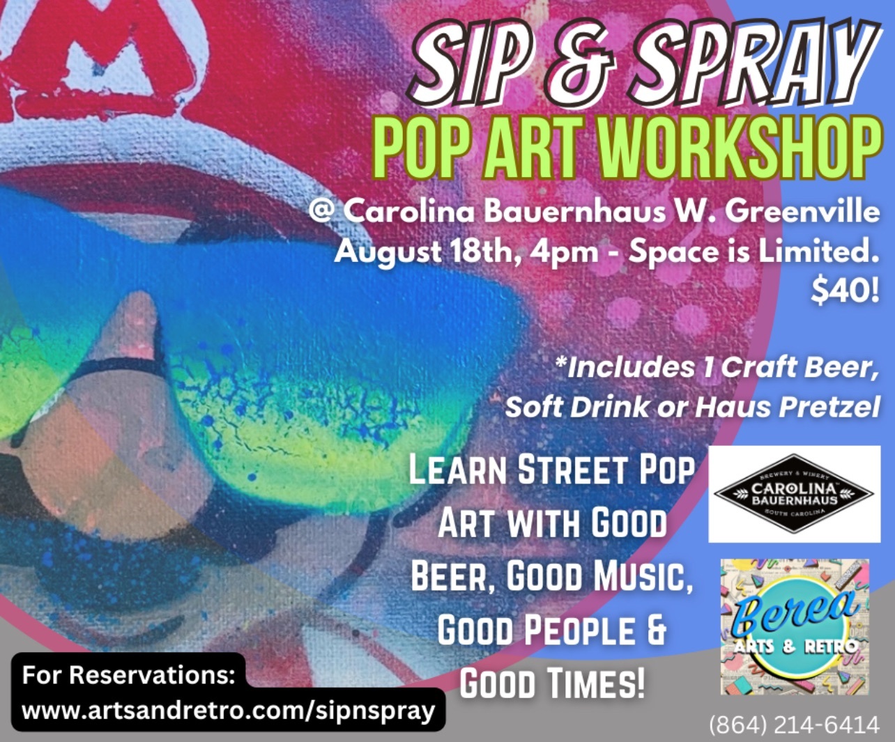 Sip & Spray Pop Art Workshop