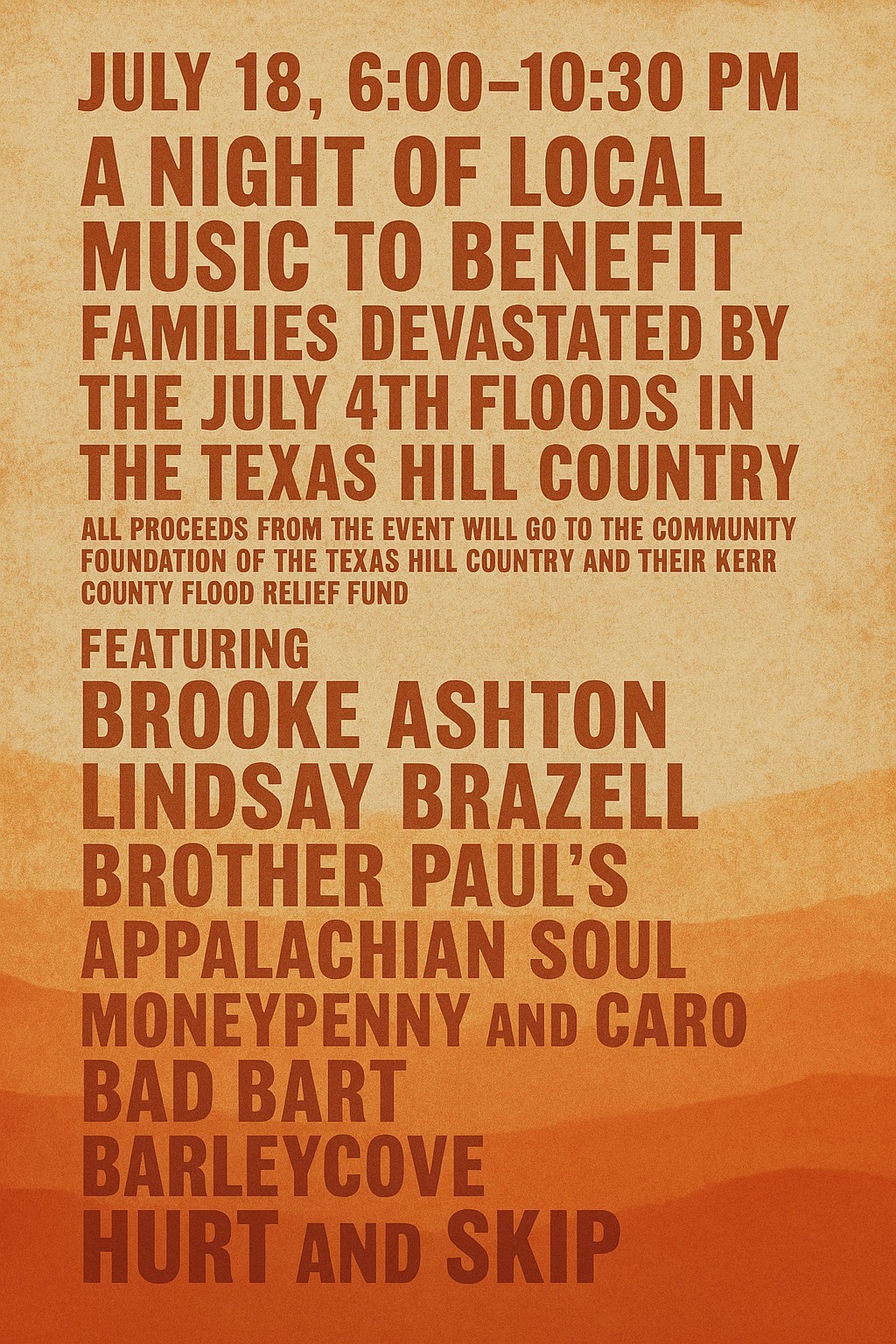 A Night of Music for Texas Hill Country